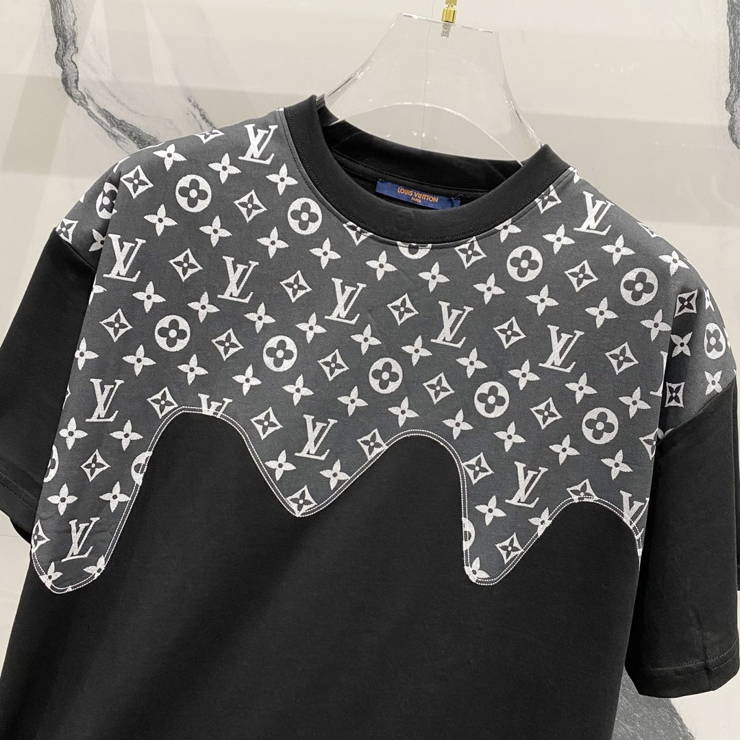 Louis Vuitton Monogram Drip T-Shirt – Black & Grey