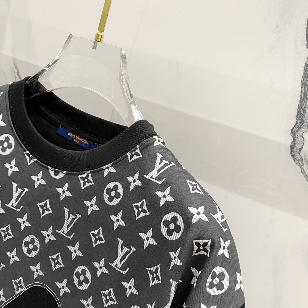 Louis Vuitton Monogram Drip T-Shirt – Black & Grey
