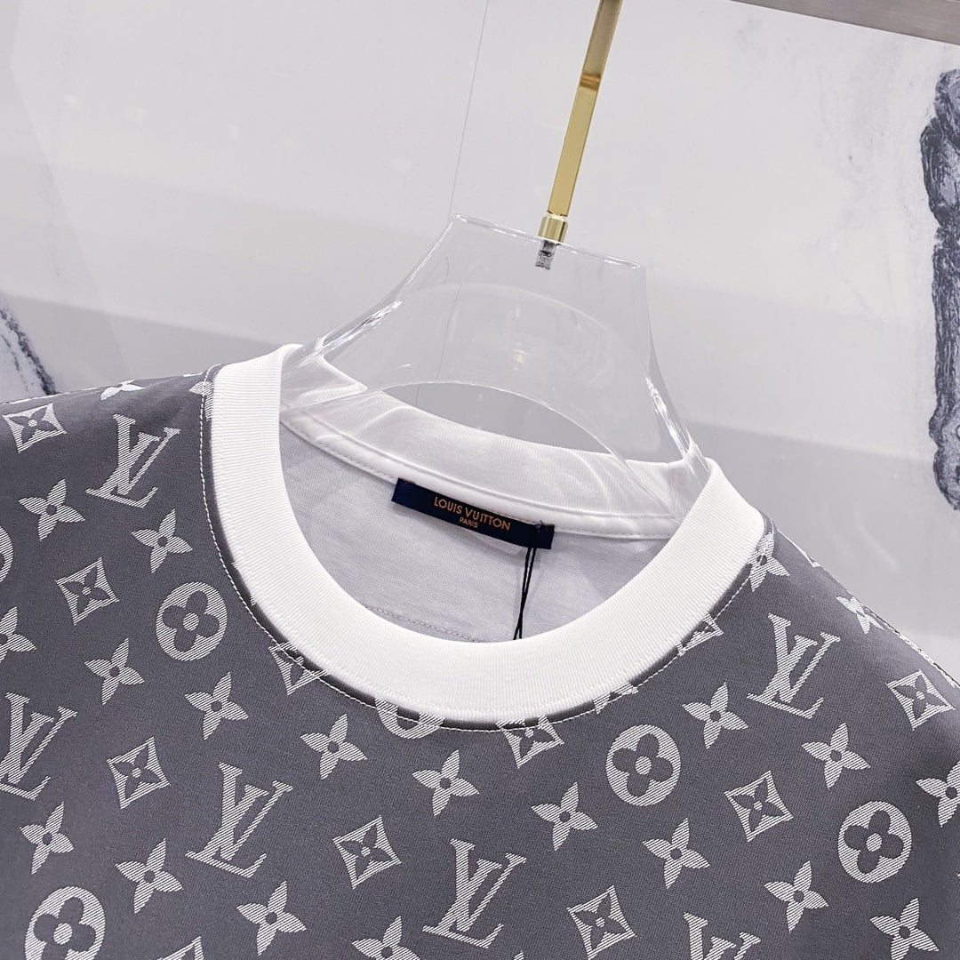 Louis Vuitton Monogram Drip T-Shirt – White & Grey