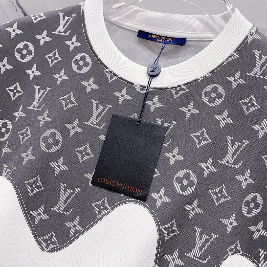 Louis Vuitton Monogram Drip T-Shirt – White & Grey