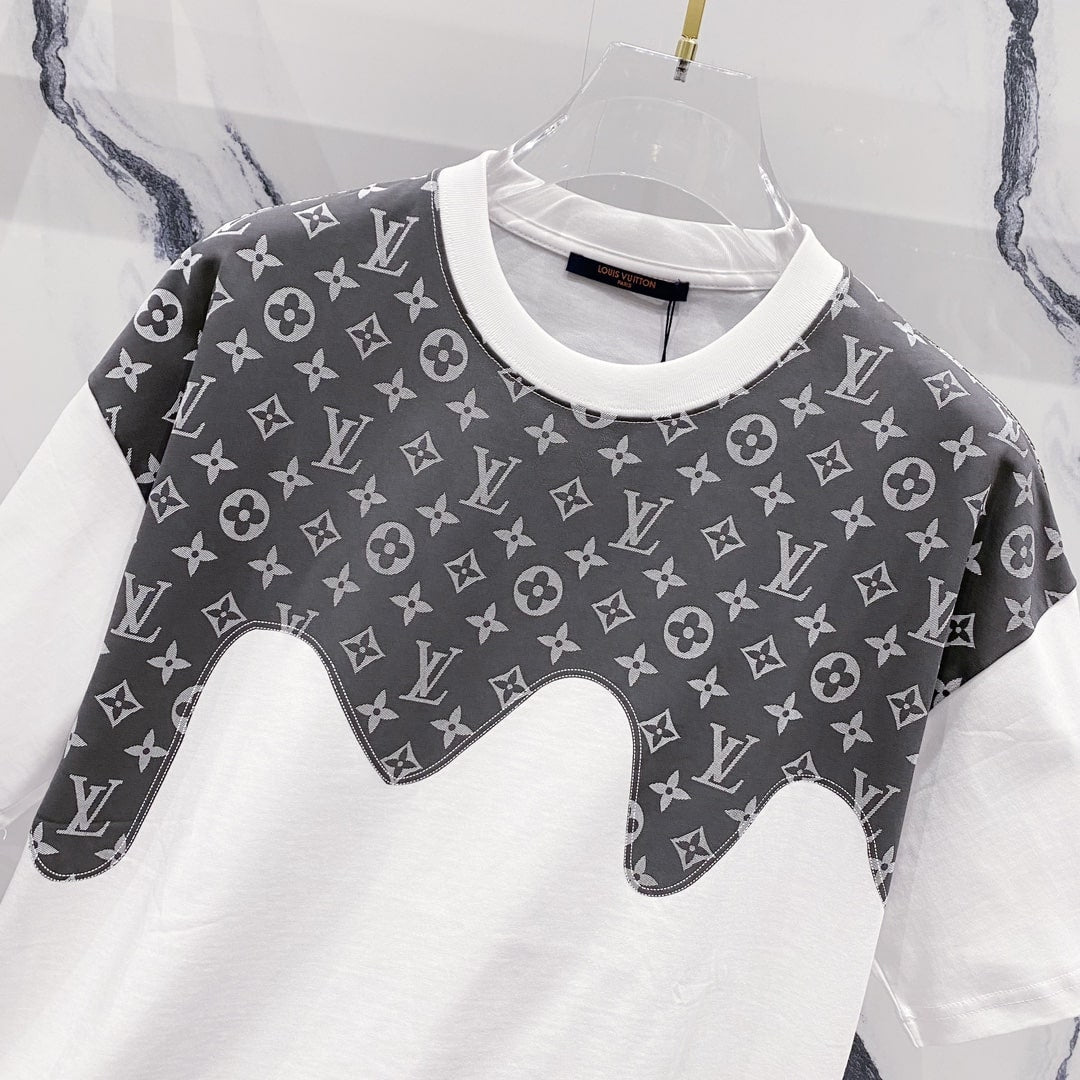 Louis Vuitton Monogram Drip T-Shirt – White & Grey