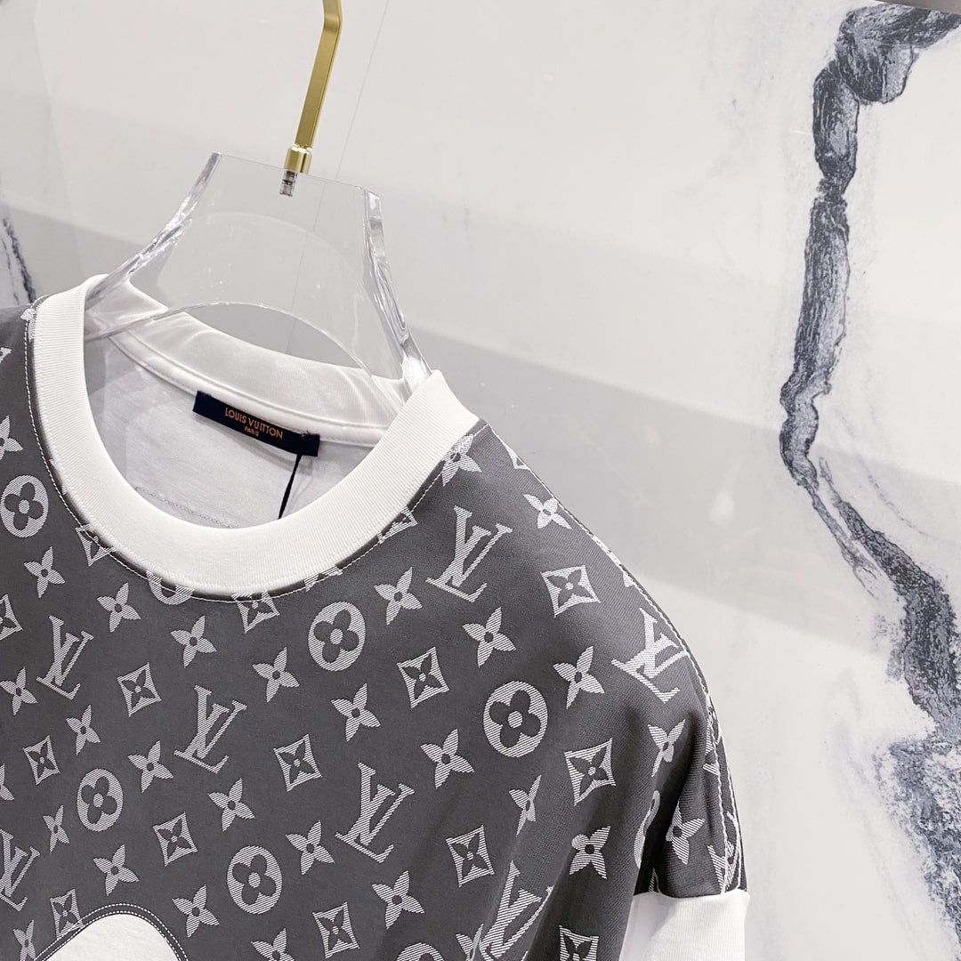Louis Vuitton Monogram Drip T-Shirt – White & Grey