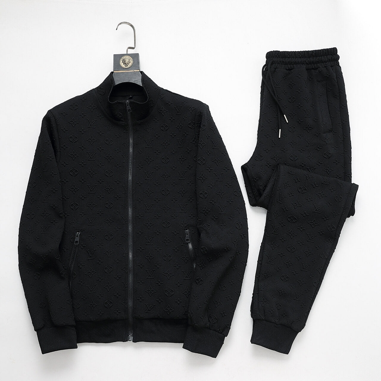 Louis Vuitton Monogram Embossed Technical Tracksuit Black