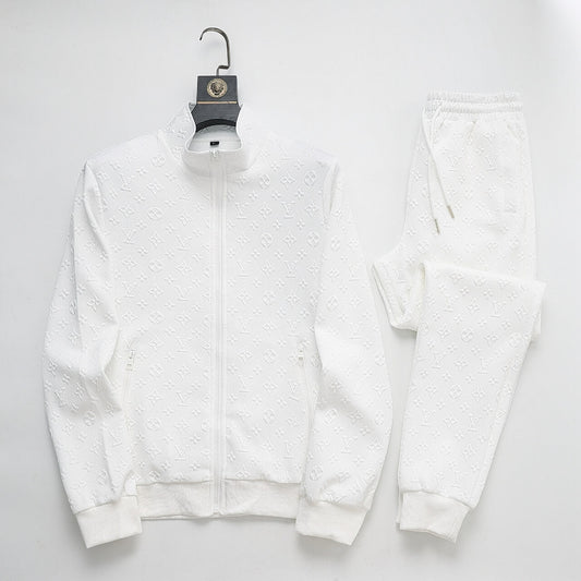 Louis Vuitton Monogram Embossed Technical Tracksuit White