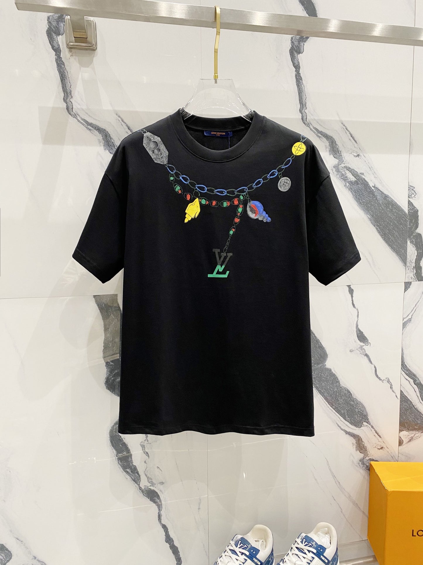 Louis Vuitton Nautical Necklace Graphic T-Shirt – Black