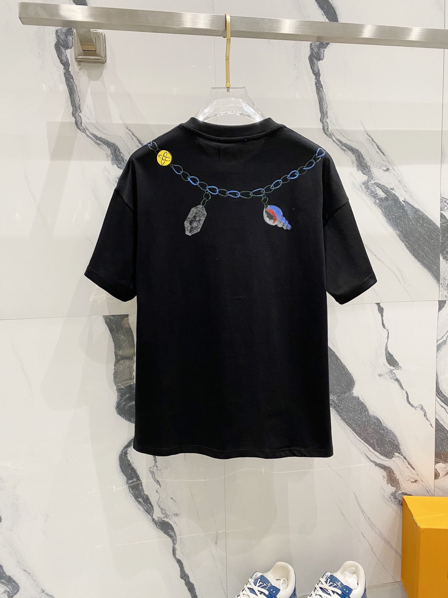 Louis Vuitton Nautical Necklace Graphic T-Shirt – Black
