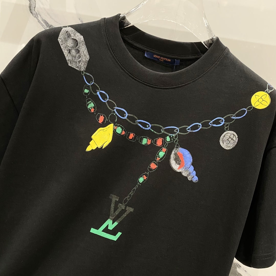 Louis Vuitton Nautical Necklace Graphic T-Shirt – Black