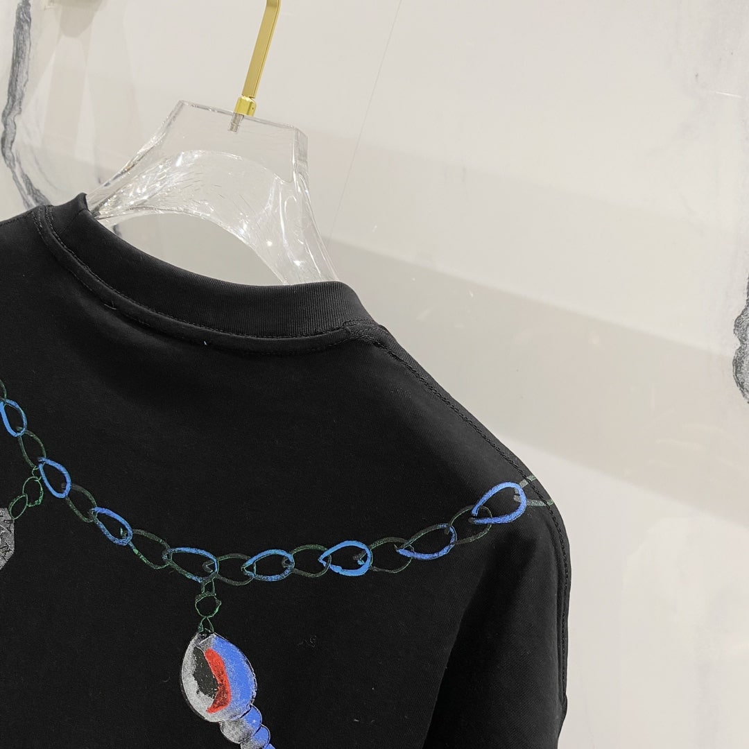 Louis Vuitton Nautical Necklace Graphic T-Shirt – Black