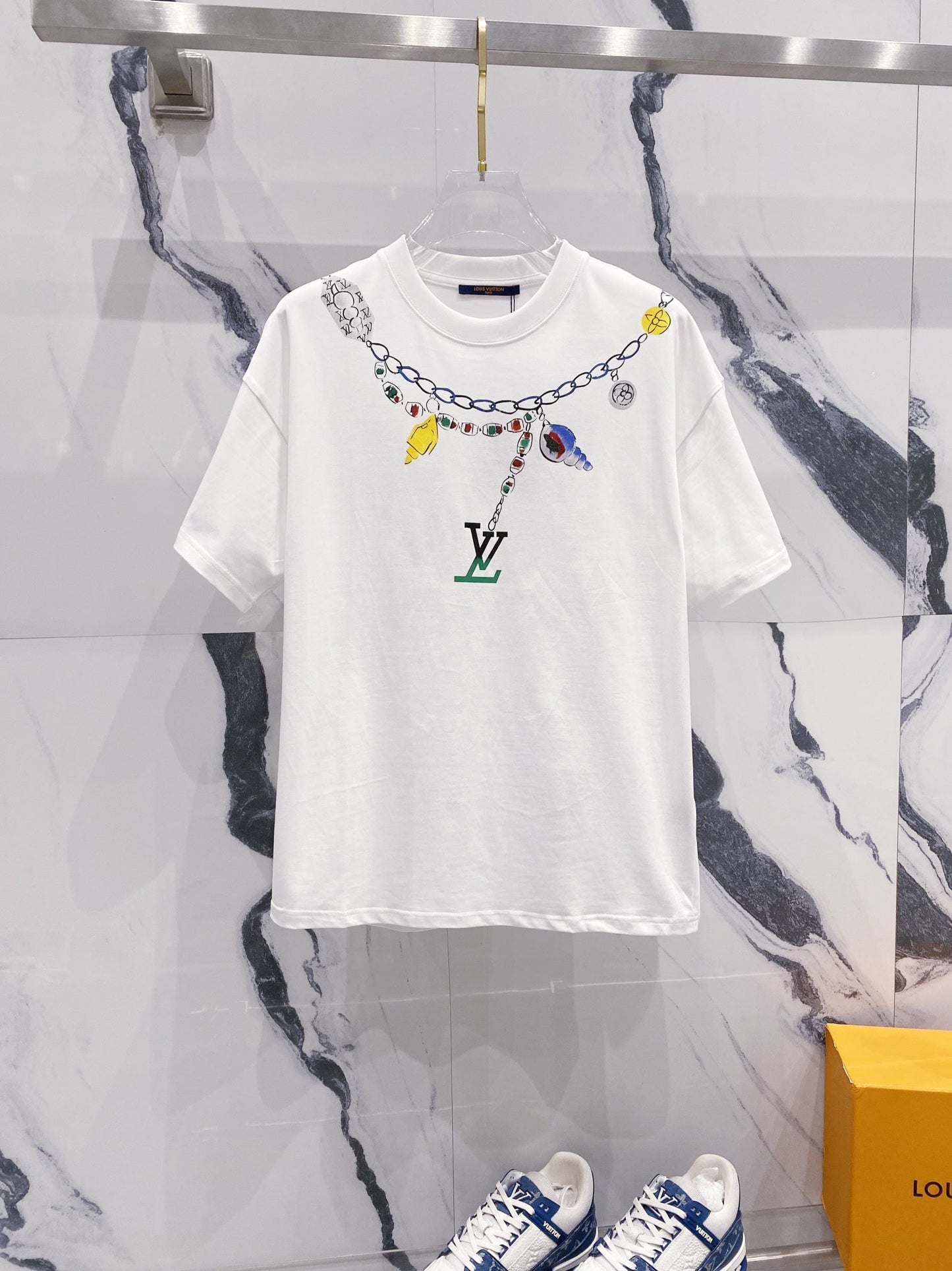Louis Vuitton Nautical Necklace Graphic T-Shirt – White
