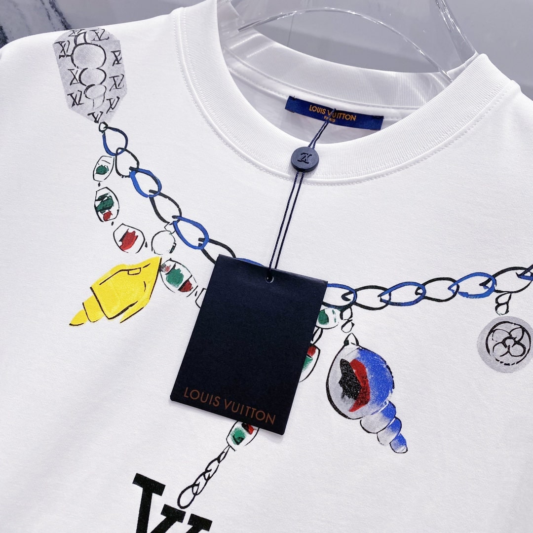 Louis Vuitton Nautical Necklace Graphic T-Shirt – White
