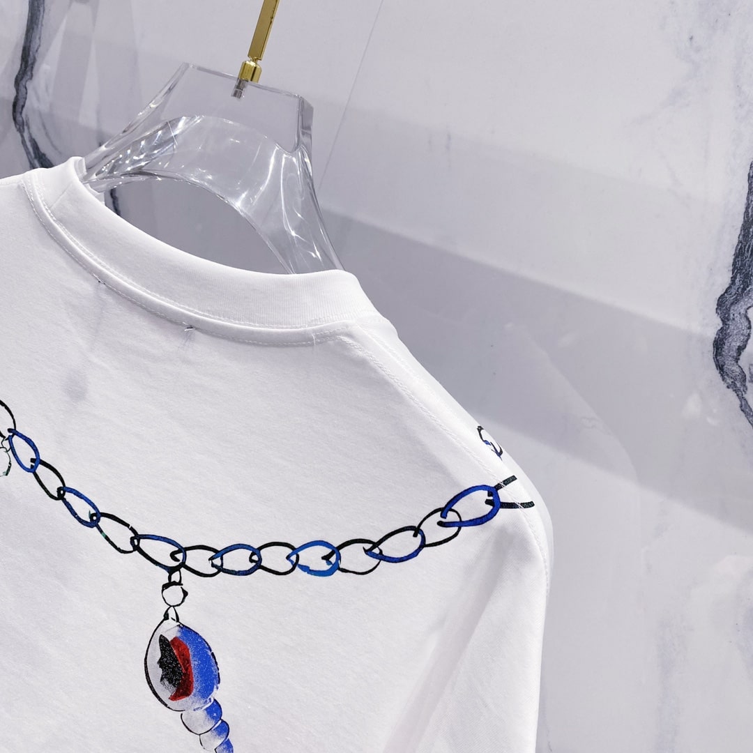 Louis Vuitton Nautical Necklace Graphic T-Shirt – White