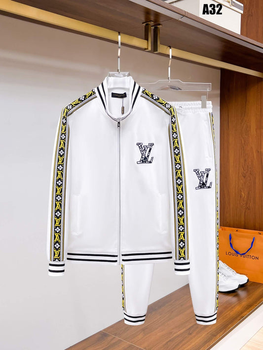 Louis Vuitton Oversized LV Patch Monogram Tape Tracksuit White