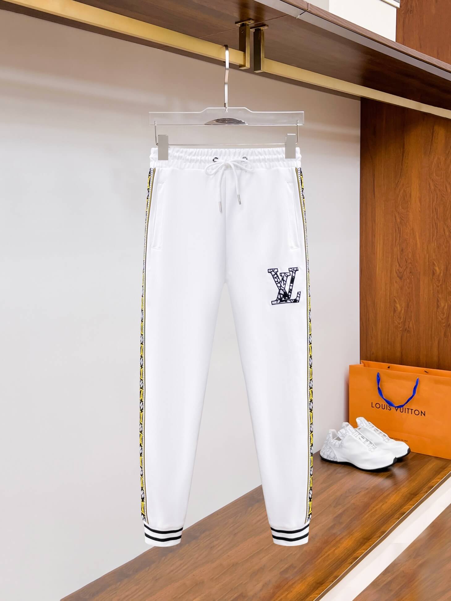 Louis Vuitton Oversized LV Patch Monogram Tape Tracksuit White