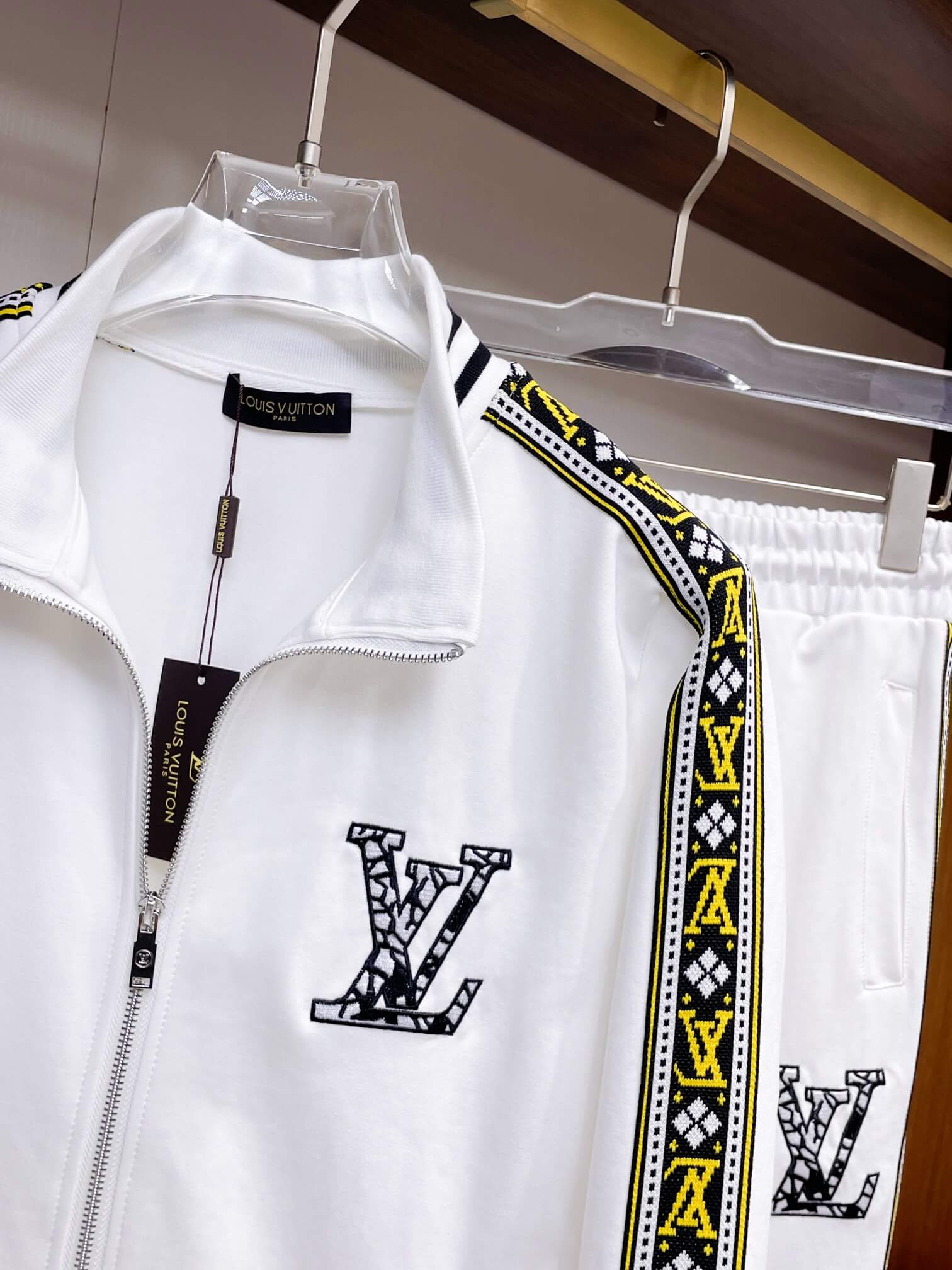 Louis Vuitton Oversized LV Patch Monogram Tape Tracksuit White