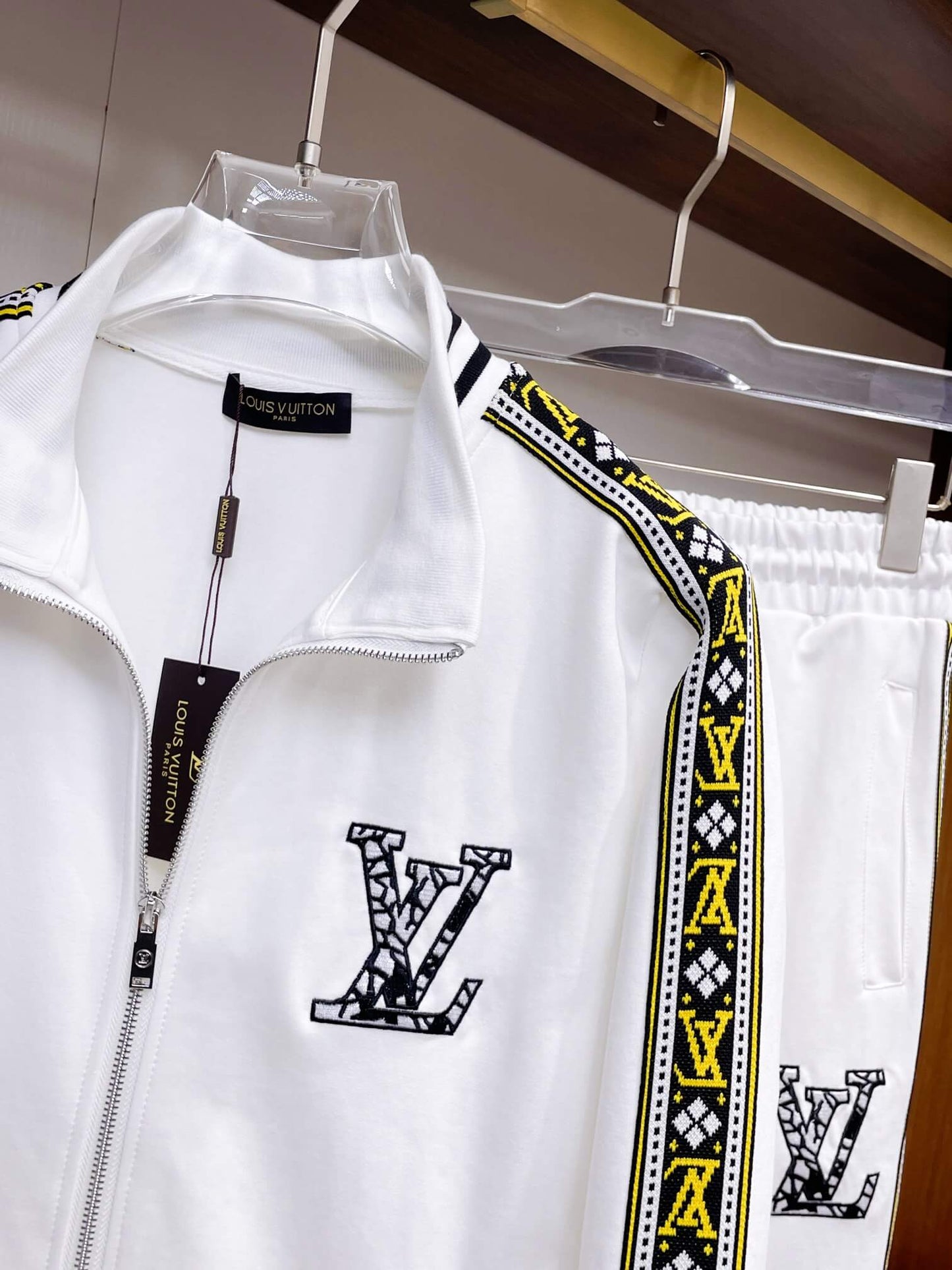 Louis Vuitton Oversized LV Patch Monogram Tape Tracksuit White