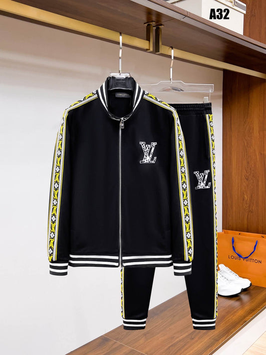 Louis Vuitton Oversized LV Patch Monogram Tape Tracksuit Black