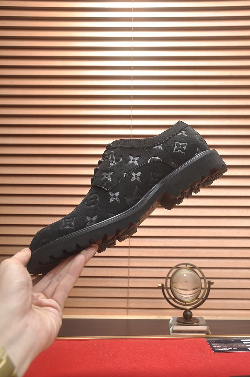 Louis Vuitton Ranger Derby – Black Monogram Suede