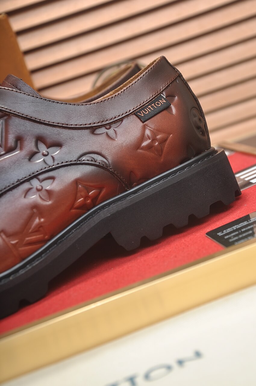 Louis Vuitton Ranger Derby – Cognac Brown Monogram Empreinte Leather