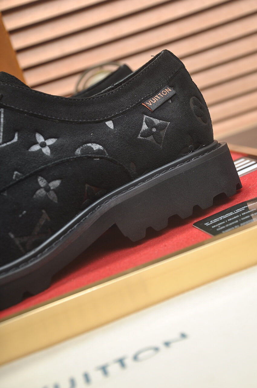 Louis Vuitton Ranger Derby – Black Monogram Suede