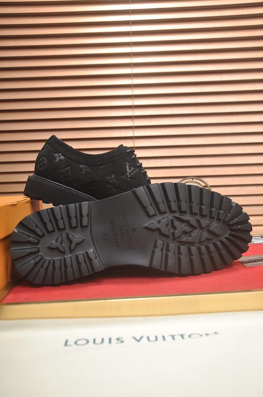 Louis Vuitton Ranger Derby – Black Monogram Suede