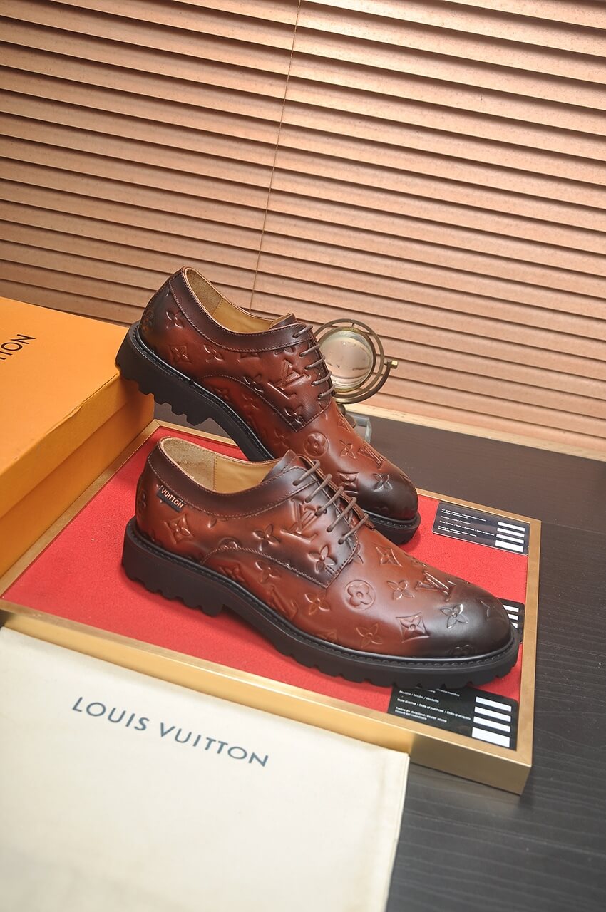 Louis Vuitton Ranger Derby – Cognac Brown Monogram Empreinte Leather