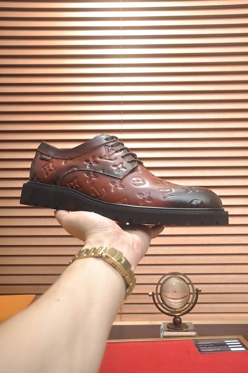 Louis Vuitton Ranger Derby – Cognac Brown Monogram Empreinte Leather
