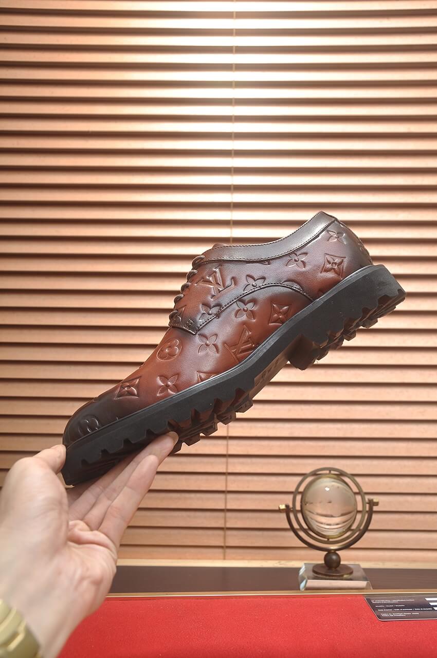 Louis Vuitton Ranger Derby – Cognac Brown Monogram Empreinte Leather