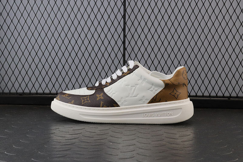Louis Vuitton Time Out Sneaker – White Monogram Empreinte & Canvas Mix