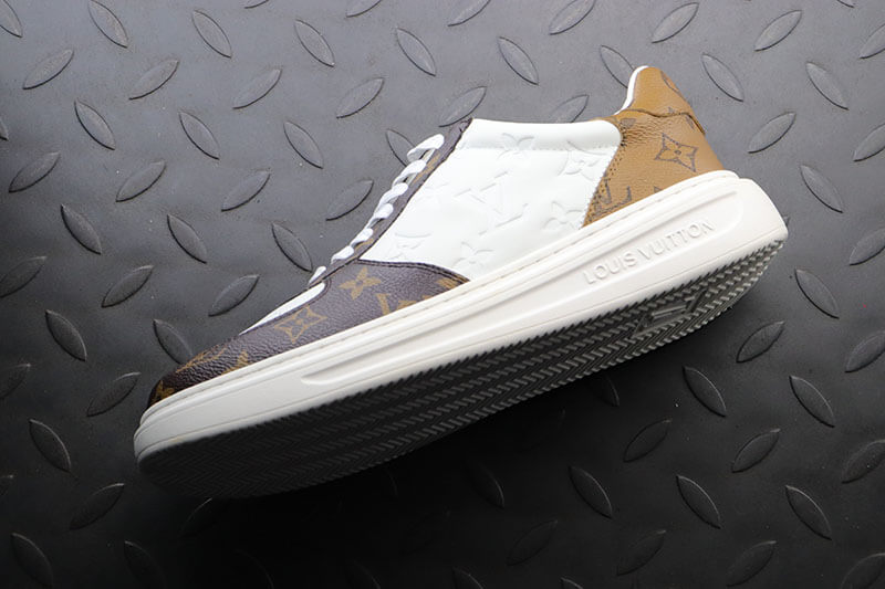 Louis Vuitton Time Out Sneaker – White Monogram Empreinte & Canvas Mix