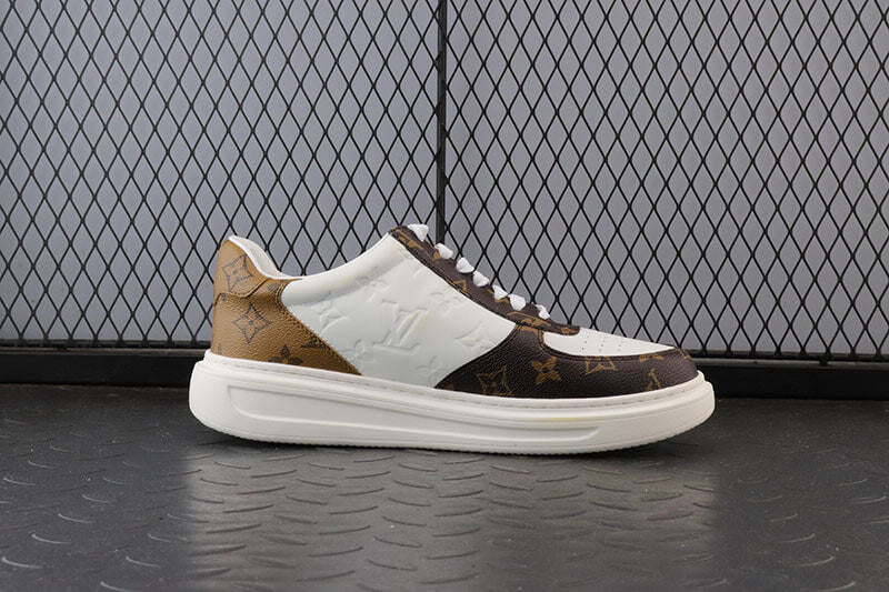 Louis Vuitton Time Out Sneaker – White Monogram Empreinte & Canvas Mix