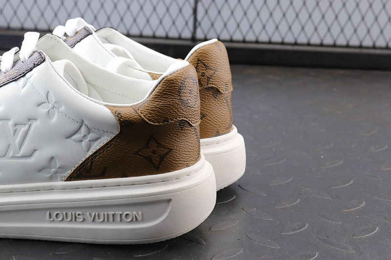 Louis Vuitton Time Out Sneaker – White Monogram Empreinte & Canvas Mix