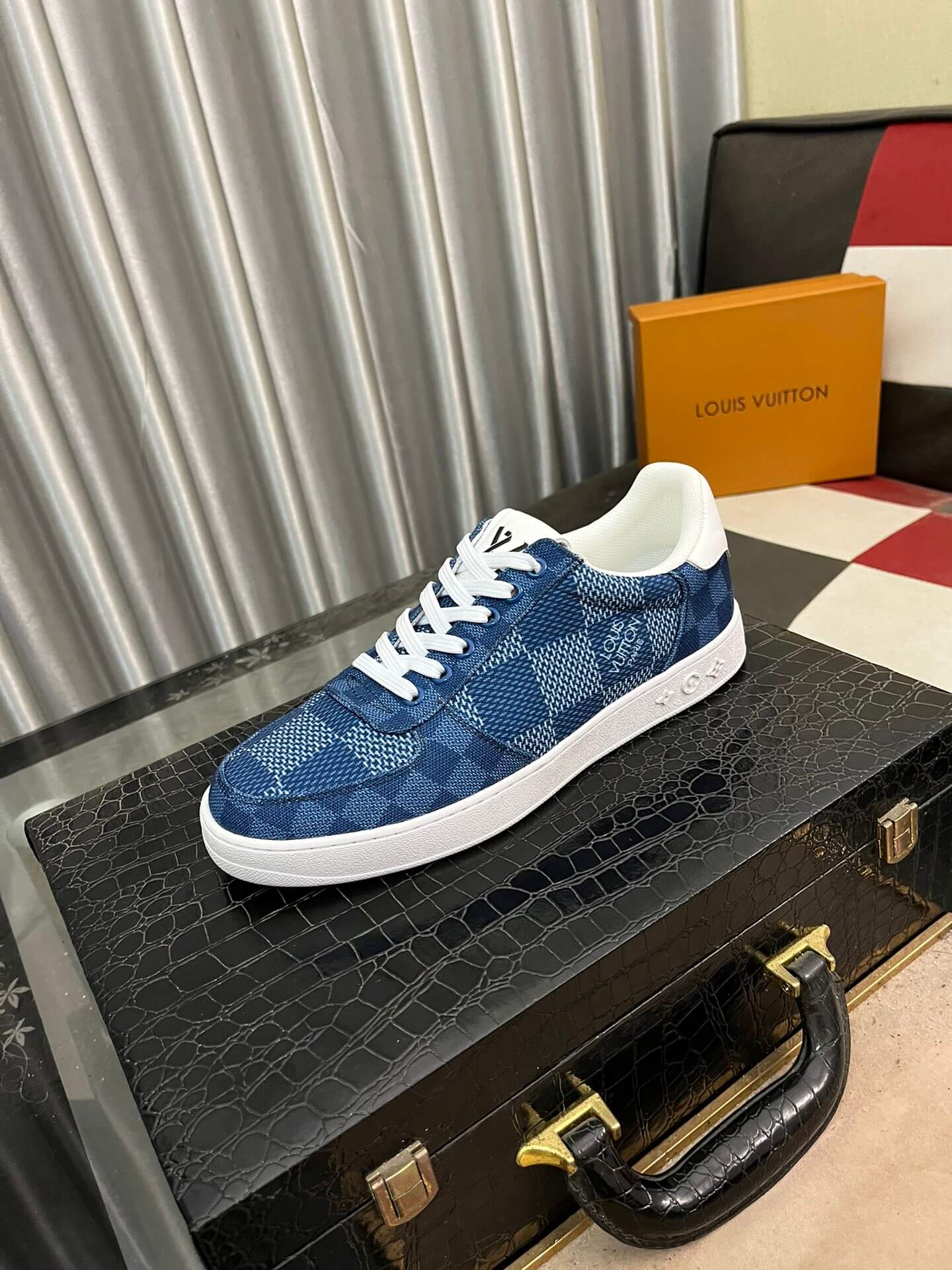 Louis Vuitton Troca Sneaker – Blue Damier Denim & White