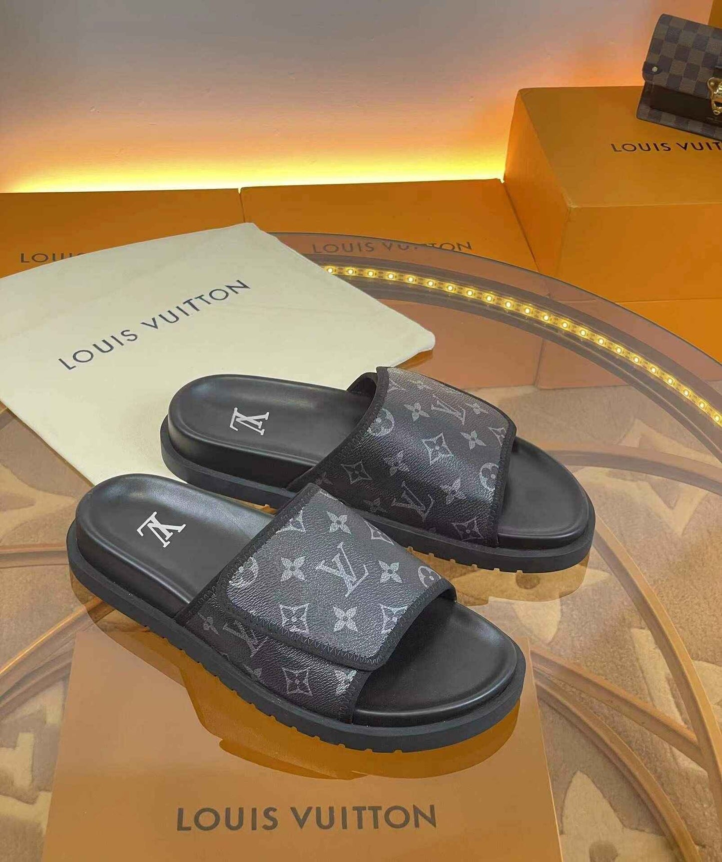 Louis Vuitton Waterfront Mule – Monogram Eclipse Canvas