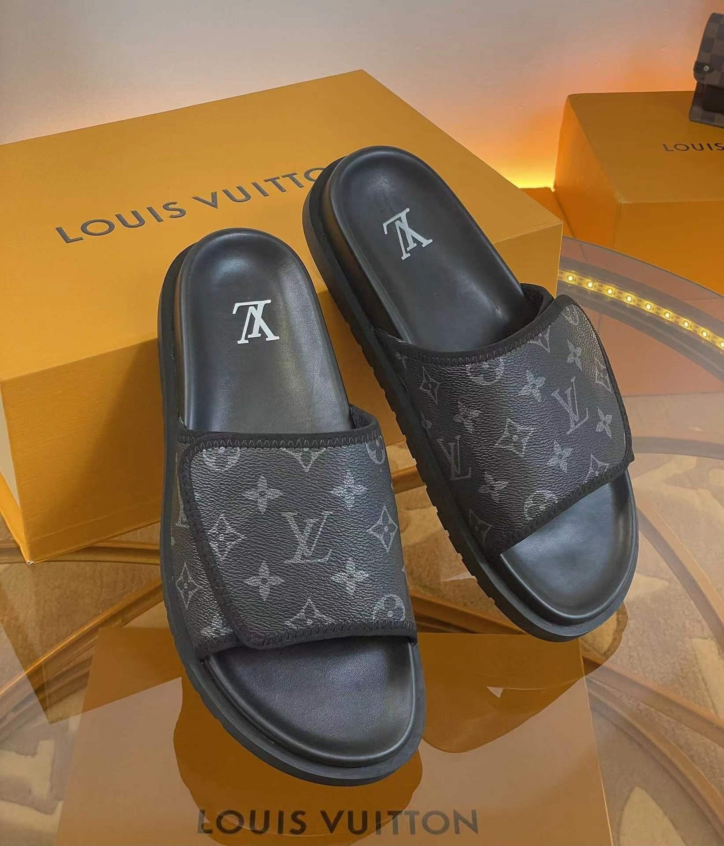 Louis Vuitton Waterfront Mule – Monogram Eclipse Canvas