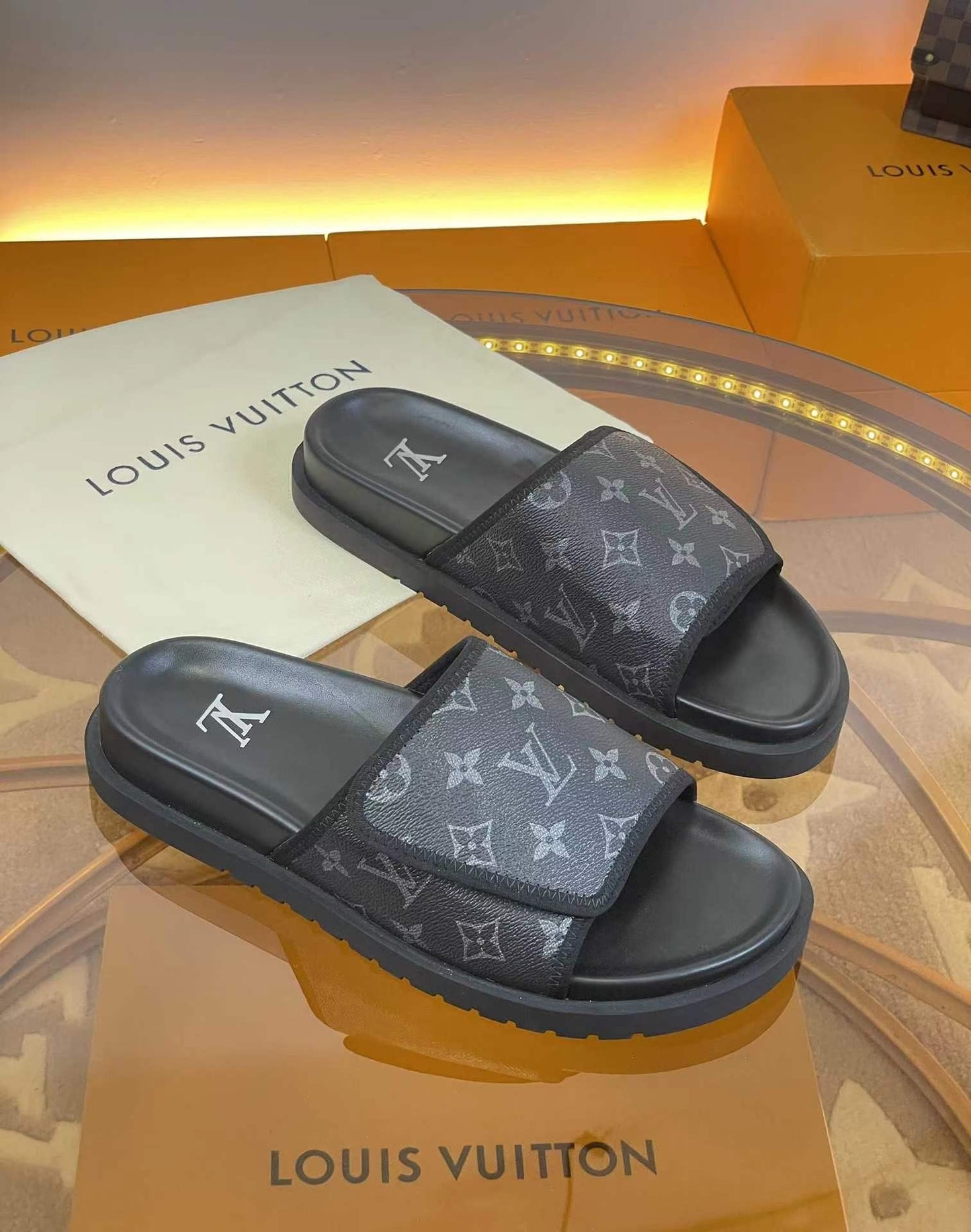 Louis Vuitton Waterfront Mule – Monogram Eclipse Canvas