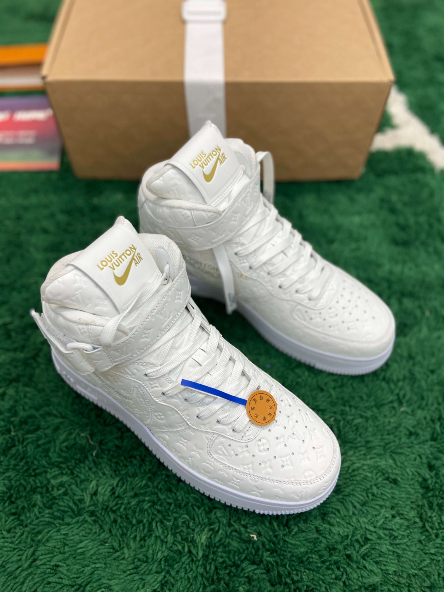 Louis Vuitton x Nike Air Force 1 Mid by Virgil Abloh – Triple White Monogram