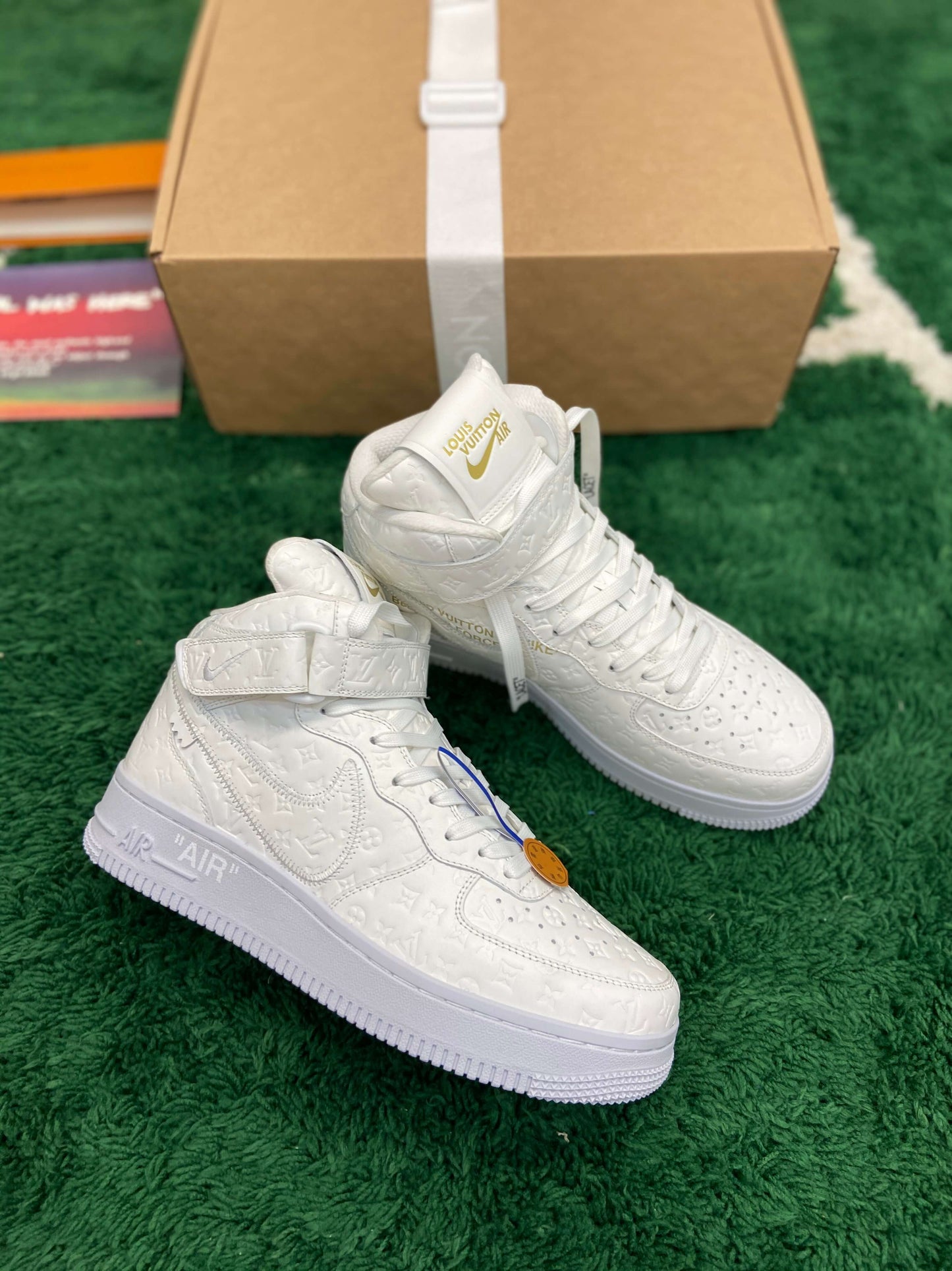 Louis Vuitton x Nike Air Force 1 Mid by Virgil Abloh – Triple White Monogram