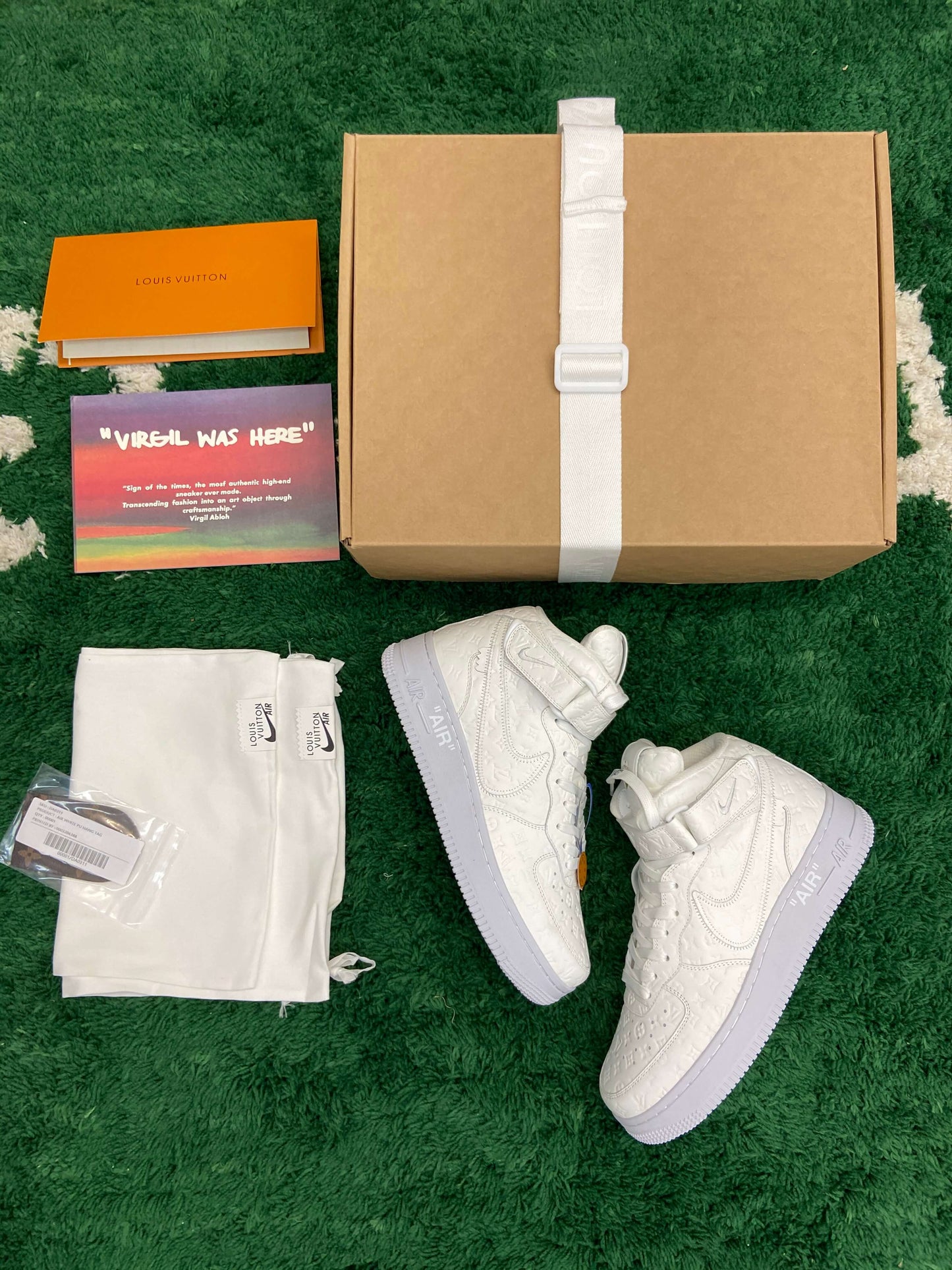 Louis Vuitton x Nike Air Force 1 Mid by Virgil Abloh – Triple White Monogram