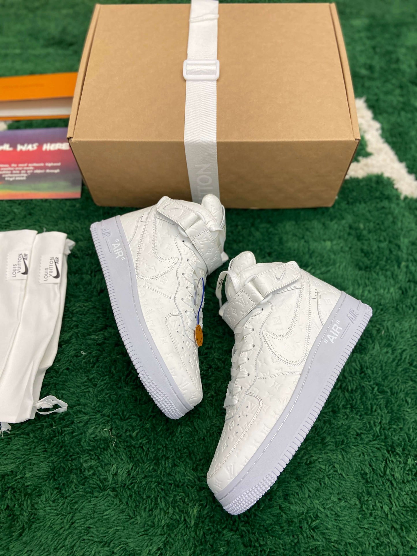 Louis Vuitton x Nike Air Force 1 Mid by Virgil Abloh – Triple White Monogram