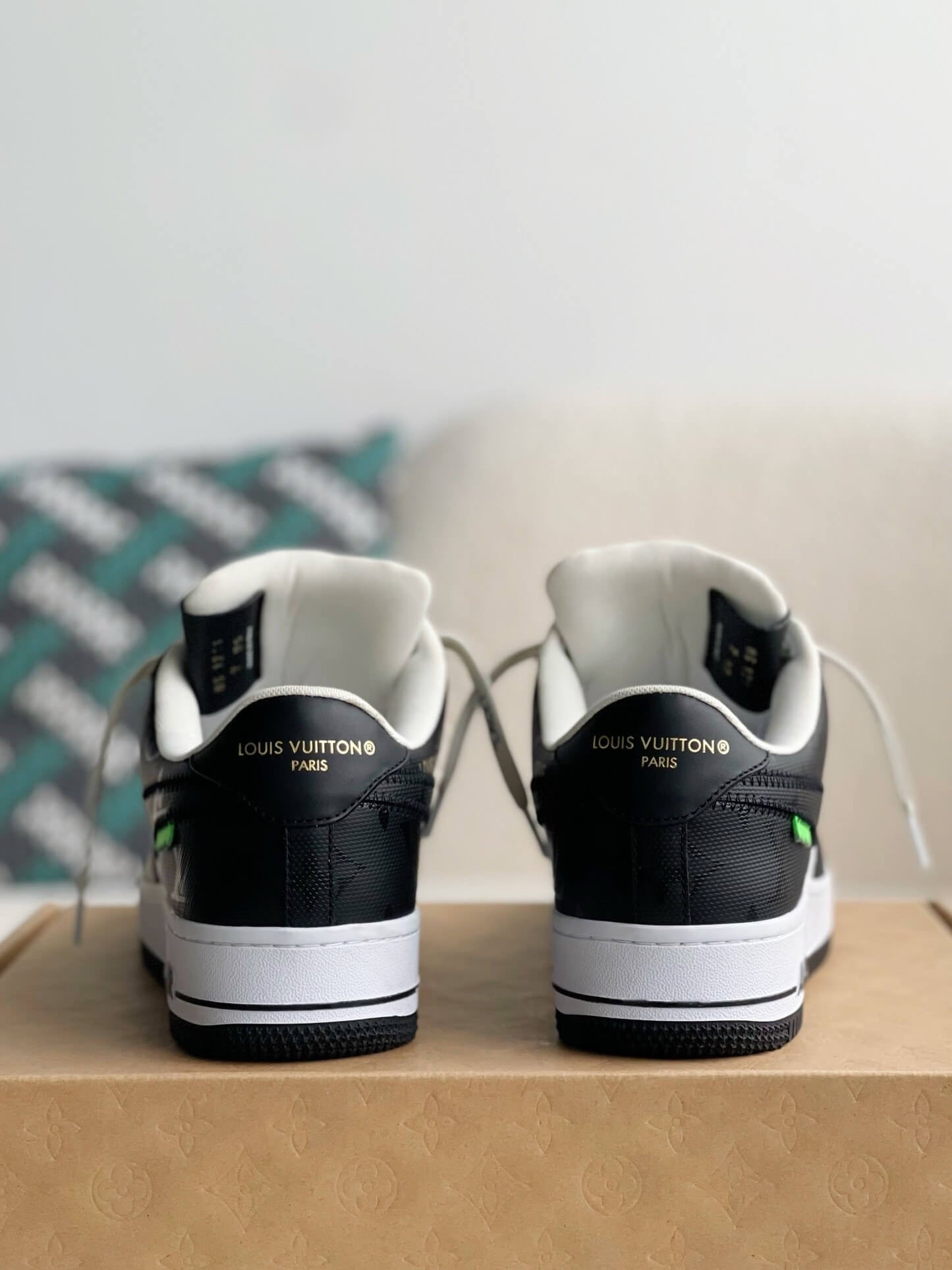 Louis Vuitton x Nike Air Force 1 Low – Black & White Monogram Leather
