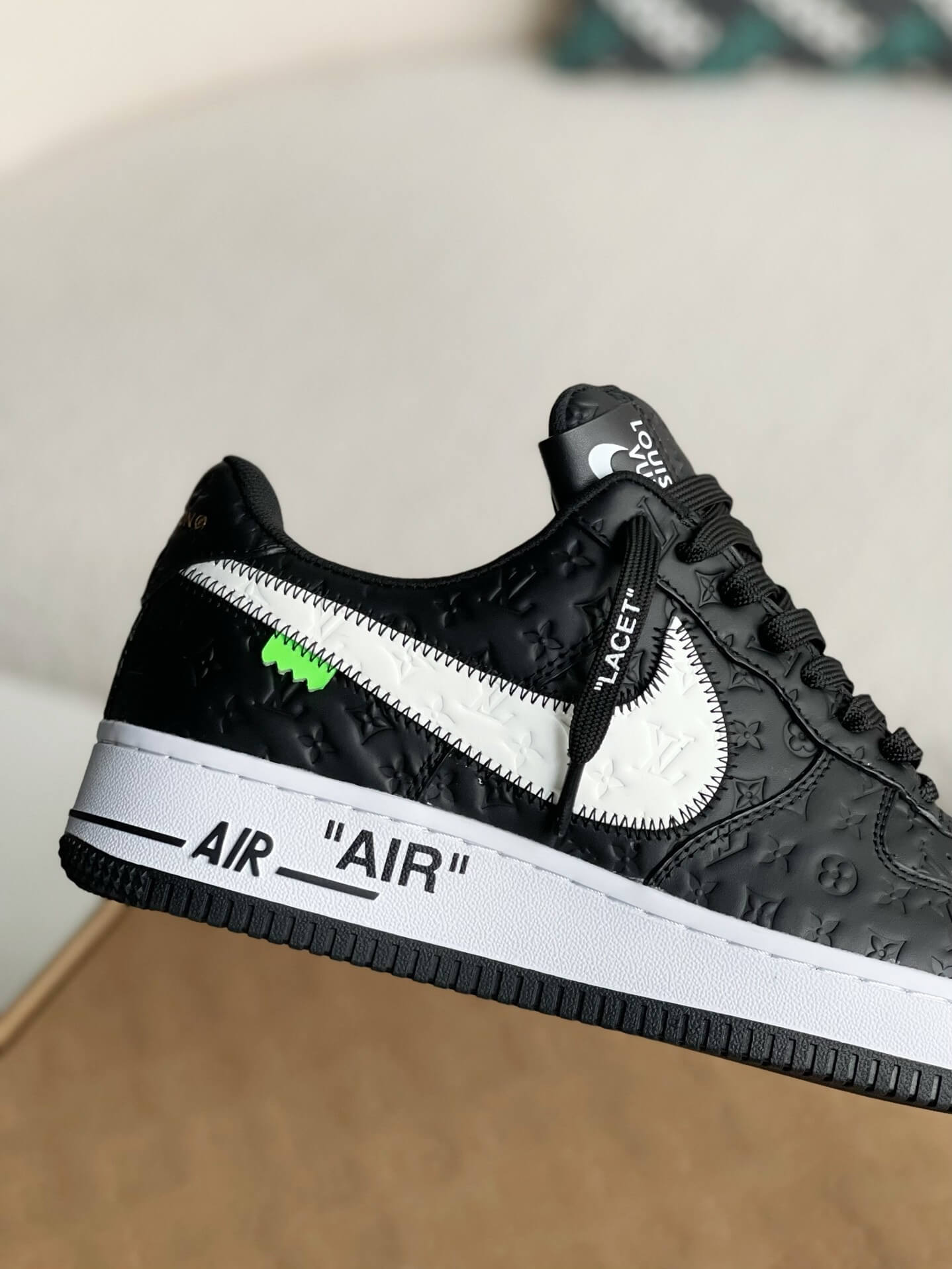 Louis Vuitton x Nike Air Force 1 Low – Black & White Monogram Leather