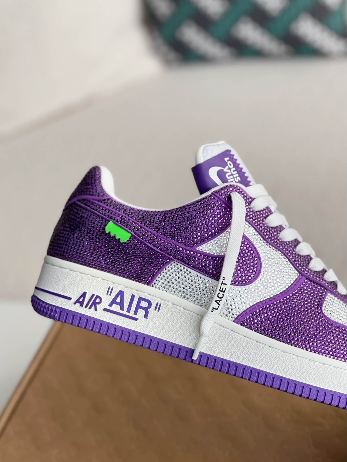 Louis Vuitton x Nike Air Force 1 Low – Swarovski Crystal White & Purple