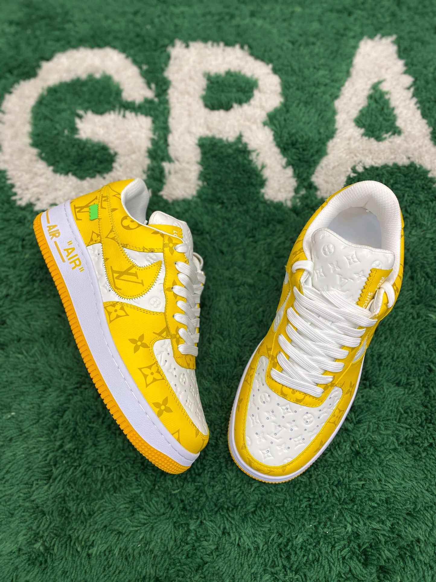 Louis Vuitton x Nike Air Force 1 Low by Virgil Abloh – White & Yellow Monogram