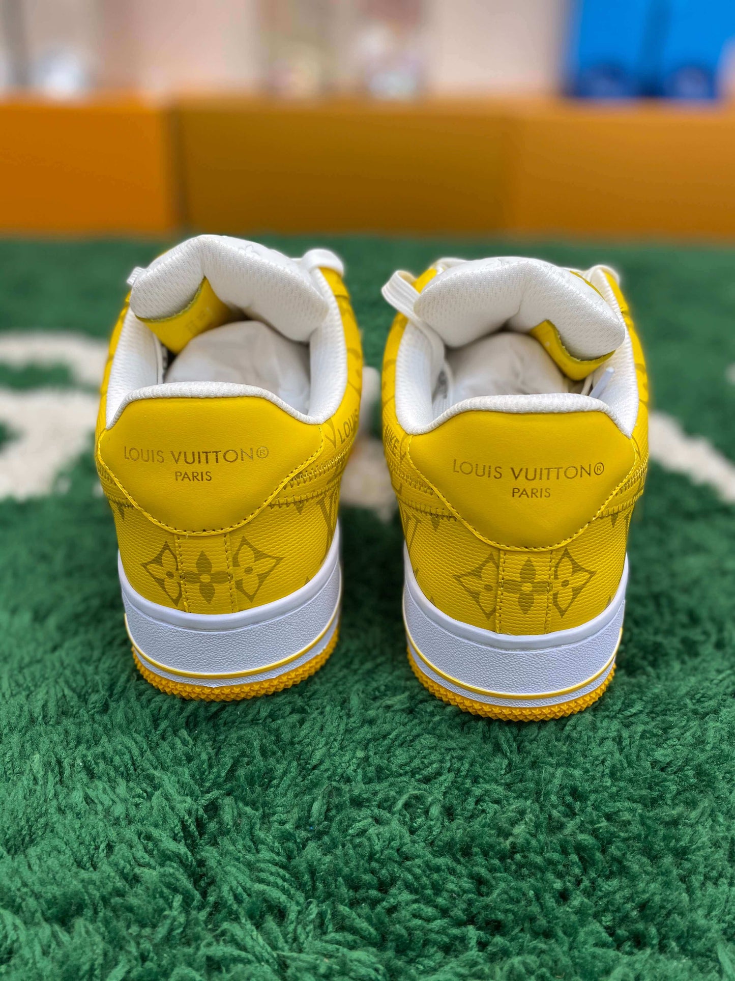Louis Vuitton x Nike Air Force 1 Low by Virgil Abloh – White & Yellow Monogram