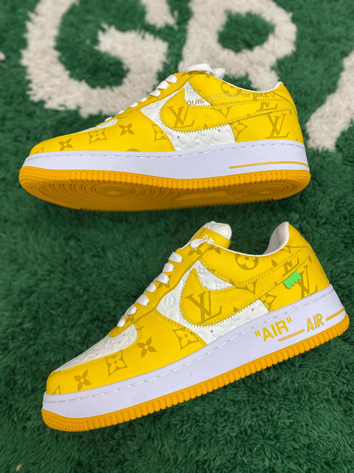 Louis Vuitton x Nike Air Force 1 Low by Virgil Abloh – White & Yellow Monogram