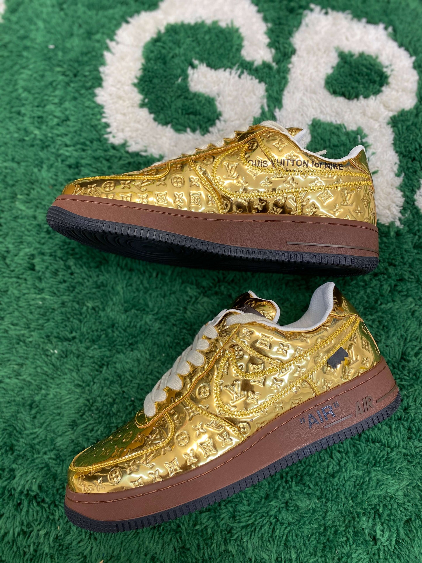 Louis Vuitton x Nike Air Force 1 Low by Virgil Abloh – Metallic Gold