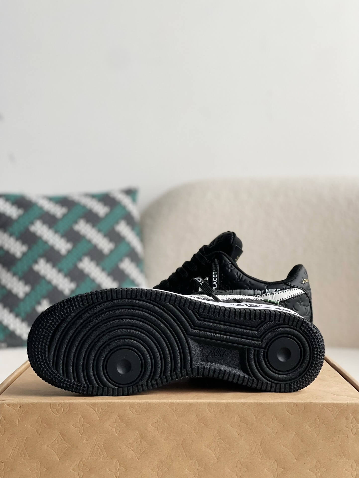 Louis Vuitton x Nike Air Force 1 Low – Black & White Monogram