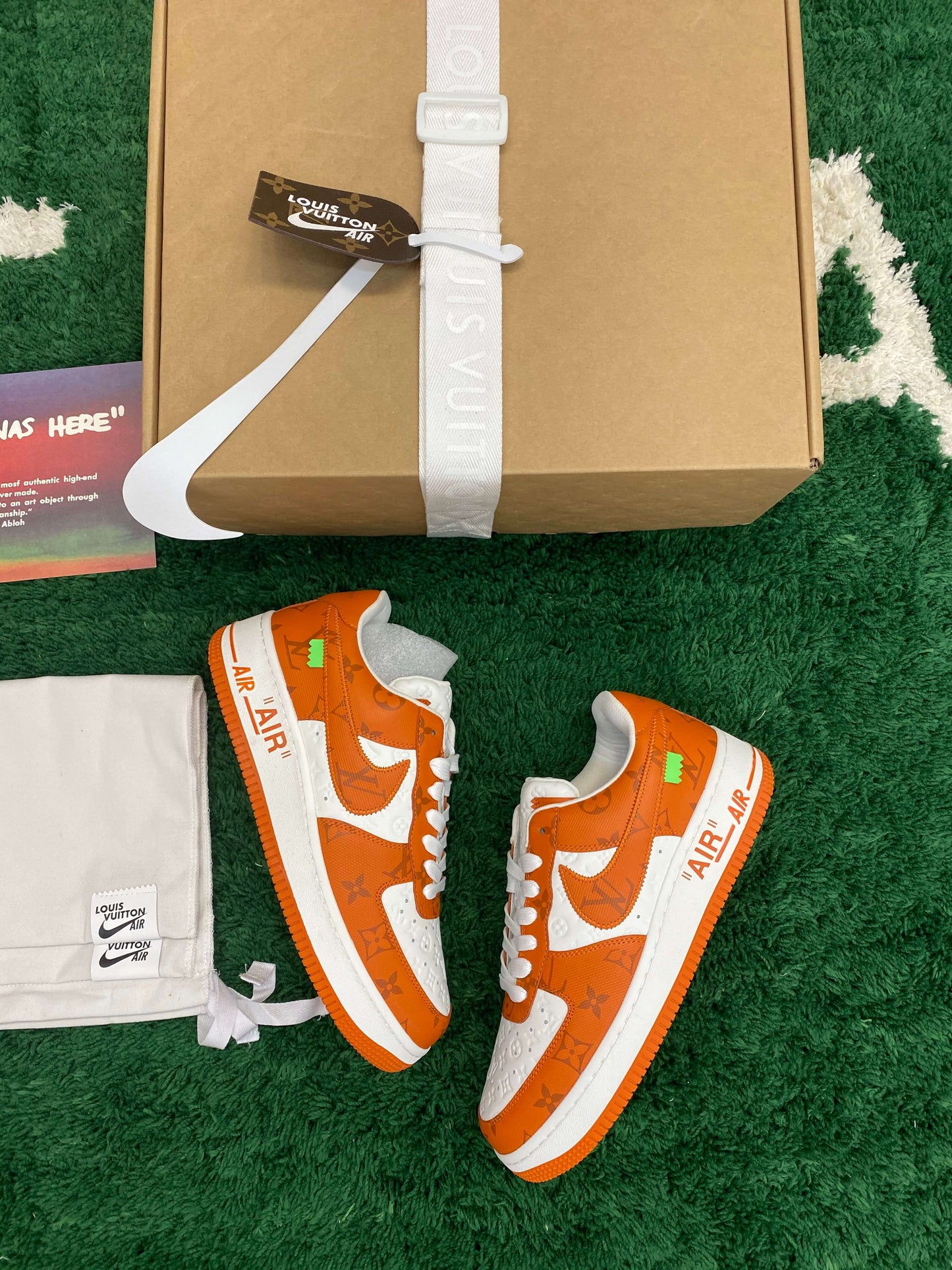 Louis Vuitton x Nike Air Force 1 Low by Virgil Abloh – White & Orange Monogram
