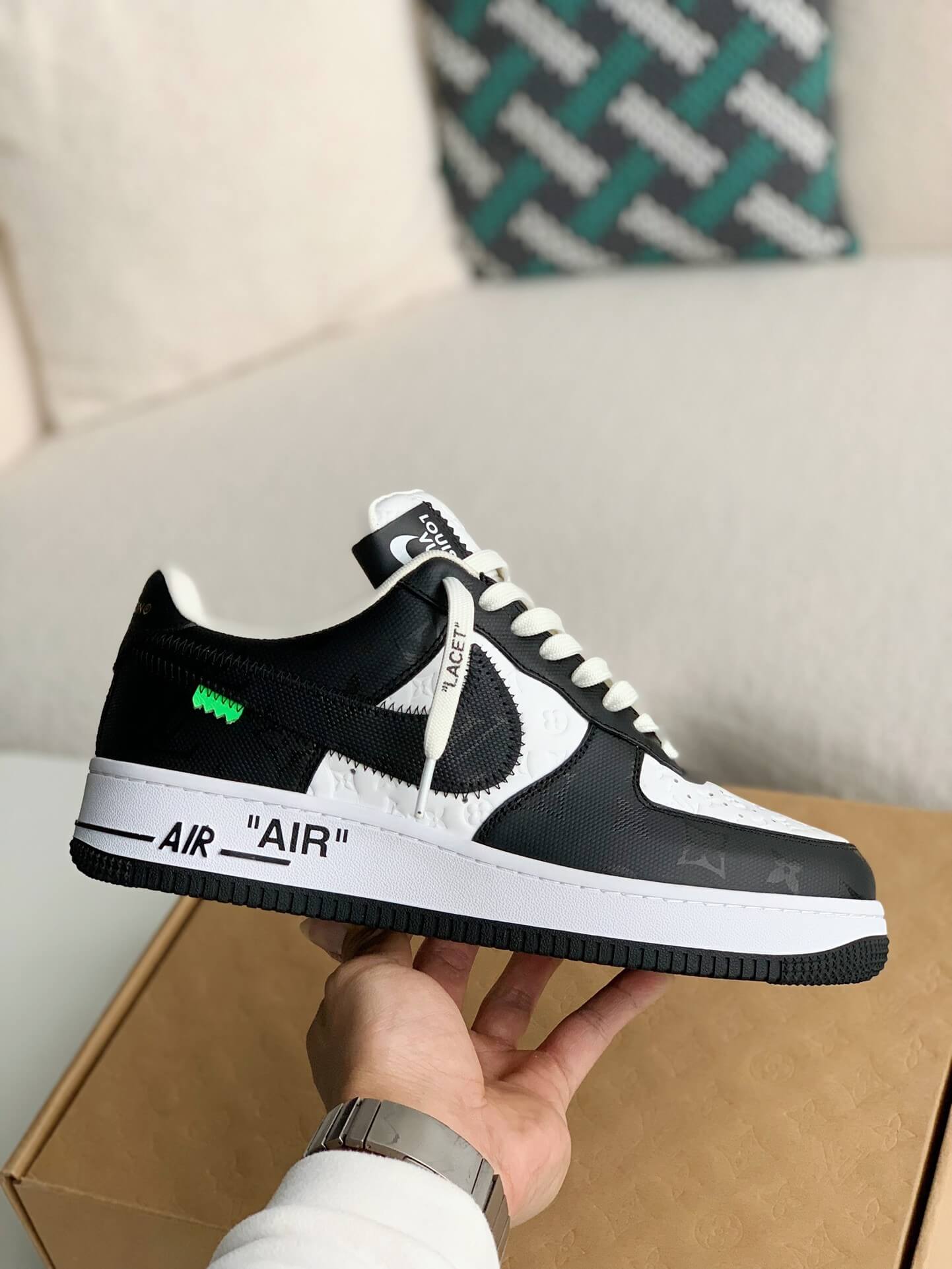 Louis Vuitton x Nike Air Force 1 Low – Black & White Monogram