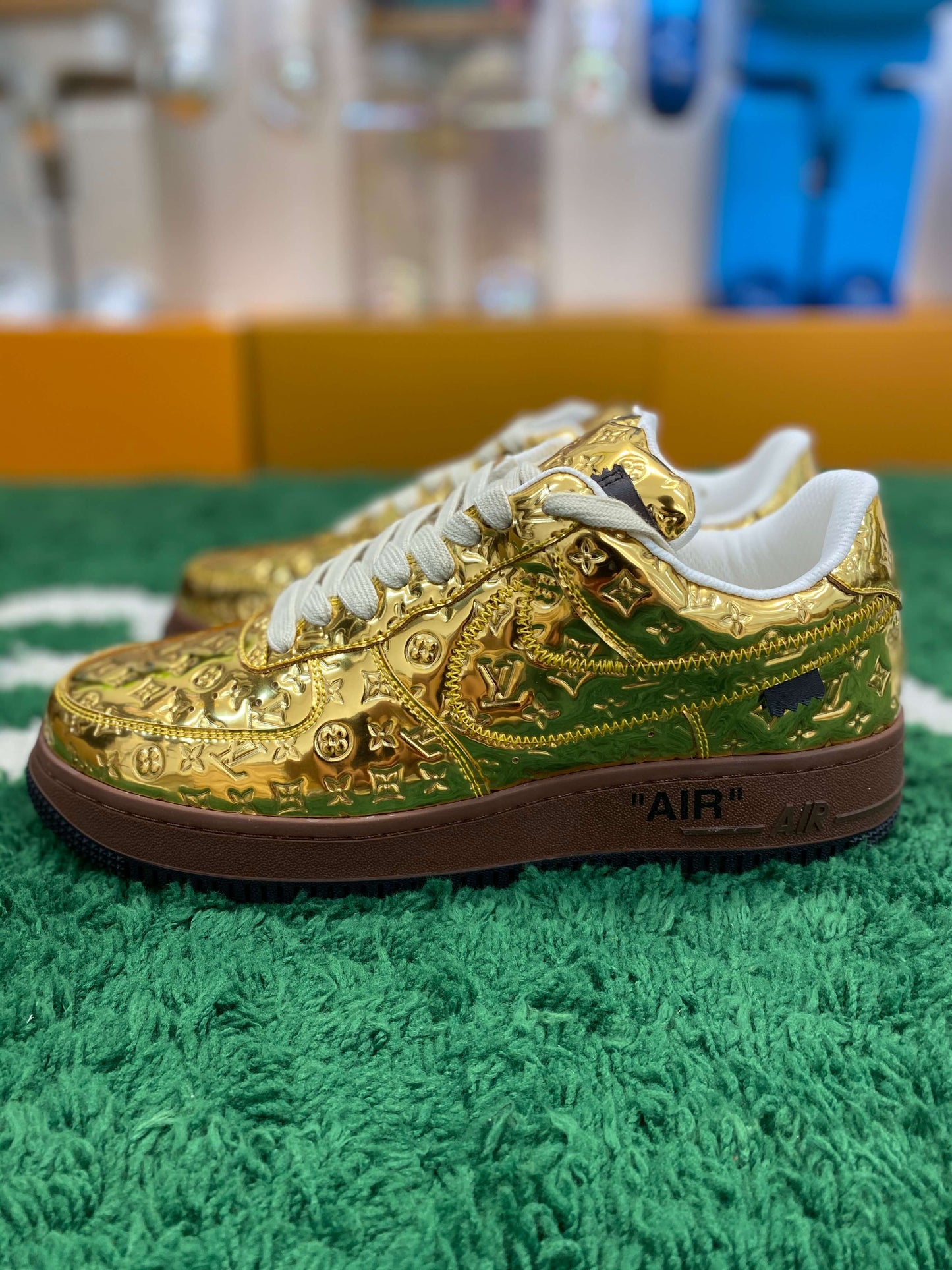 Louis Vuitton x Nike Air Force 1 Low by Virgil Abloh – Metallic Gold